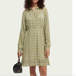 Scotch & Soda Raglan printed dress 167972 NWT Size Large